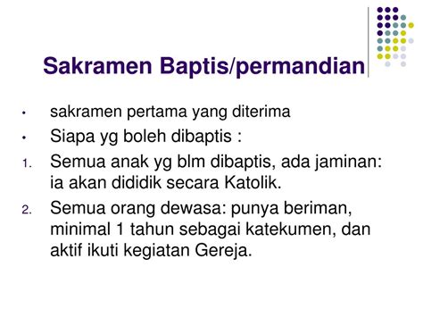 Ppt Tujuh Sakramen Dalam Gereja Katolik Powerpoint Presentation Free