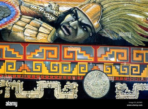 painting wall painting wall america traditional arts aztec artist ...