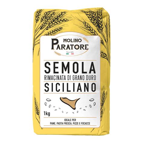 Semola Rimacinata Di Grano Duro Siciliano Kg 5 Lieviti E Farine