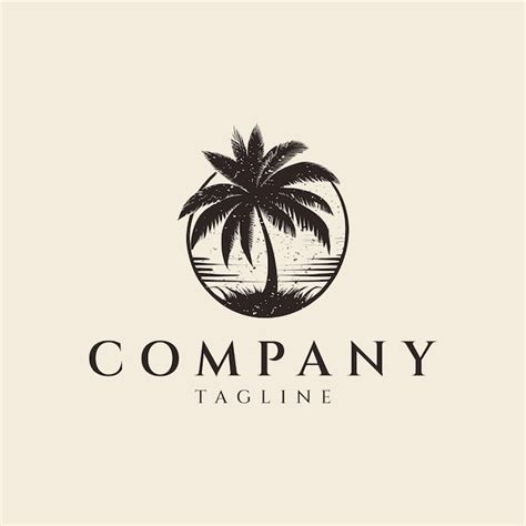 Premium Vector Palm Tree Logo Design Vector Illustration