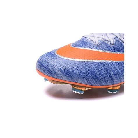 Nike Mercurial Superfly IV FG Soccer Boots Shoes For Men Blue Orange