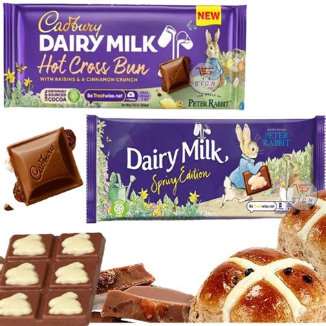 CADBURY DAIRY MILK Hot Cross Bun Spring Edition Chocolate Bars 8 87 PicClick UK