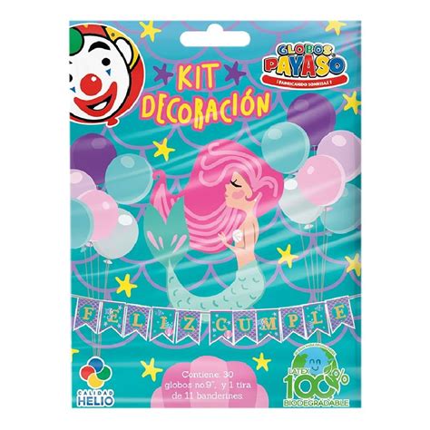 Kit De Globos Payaso Sirena 31 Piezas Bodega Aurrera Despensa A Tu Casa