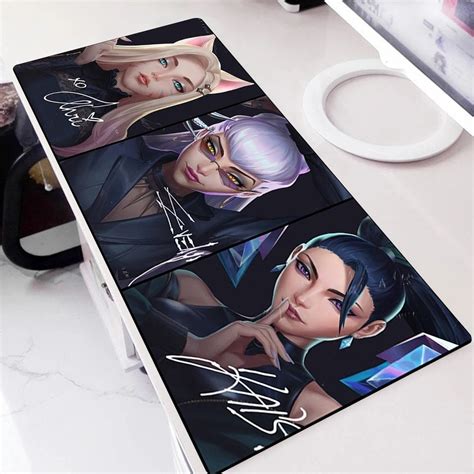 League Of Legends Mousepad Lol Kda Desk Mat Ahri Akali Evelynn