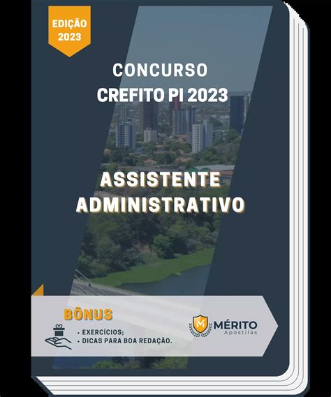 Apostila Assistente Administrativo Concurso CREFITO PI 2023 Mérito