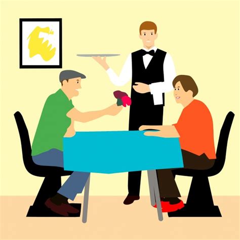 man  woman   restaurant  stock photo public domain pictures