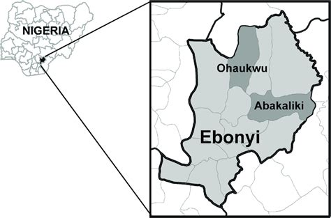 Map Of The Survey Area Map Highlights Ebonyi State In Southeast Download Scientific Diagram