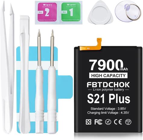 Amazon FBTDCHOK Upgraded Galaxy S21 Plus Battery 7900 Li