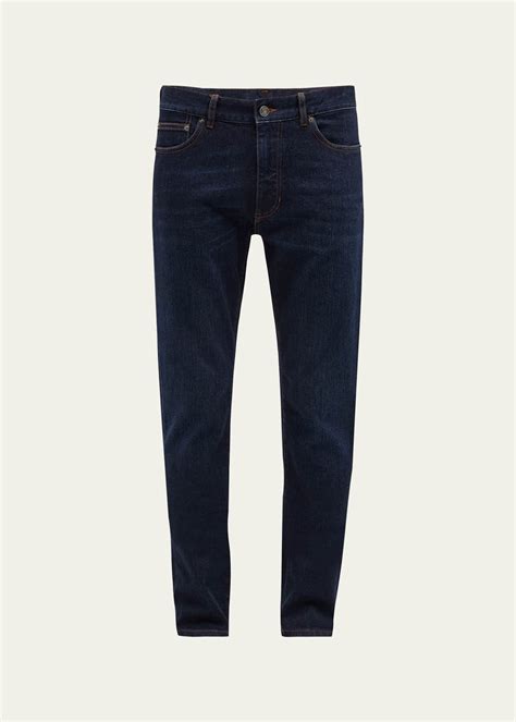 ZEGNA Men's 5-Pocket Dark Wash Denim Jeans - Bergdorf Goodman