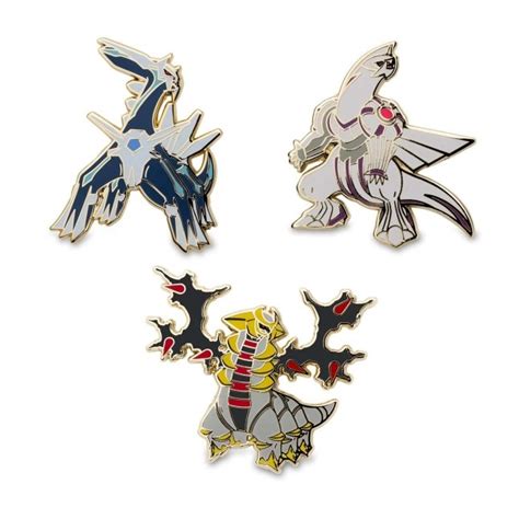 Dialga Palkia Giratina Pokémon Pins 3 Pack Pokémon Center