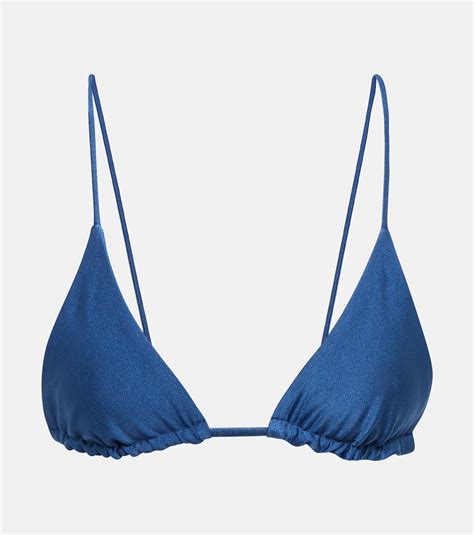 Via Triangle Bikini Top In Blue Jade Swim Mytheresa