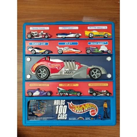 Pre Loved Hot Wheels 100 Car Rolling Storage Case With Retractable Handle Used No Box