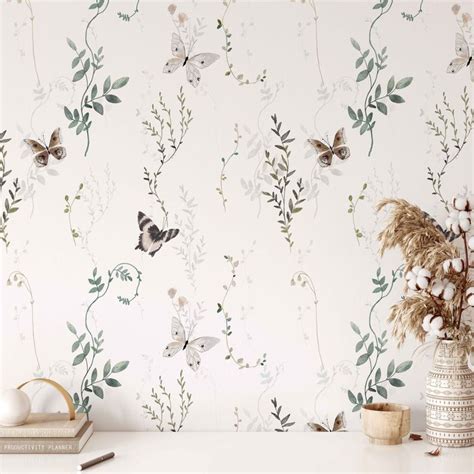 Butterfly Garden Wallpaper | Wallpaper walls bedroom, Wallpaper project ...