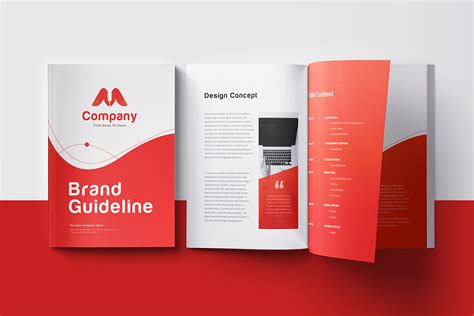 Logo Brand Guideline Template Layout And Brand Guideline Design