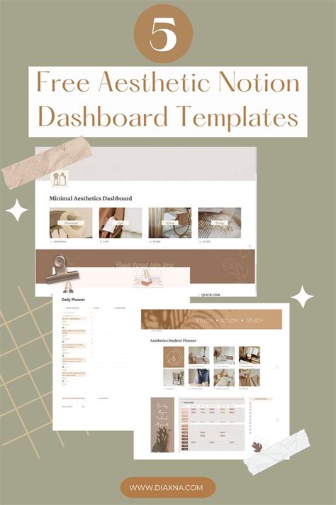 Free Aesthetic Notion Dashboard Templates