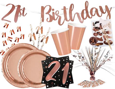 Rose Gold 21st Birthday Decorations 21st Birthday Party Etsy Uk