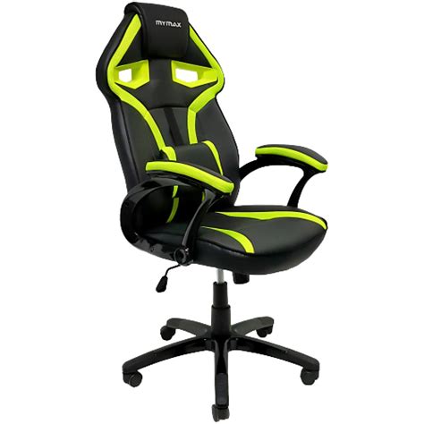 Cadeira Gamer Mx Giratoria Preto E Verde Mymax Francavirtual Inform Tica