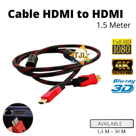 Jual Kabel Hdmi Hdmi Meter Kabel Hdmi To Hdmi M Serat