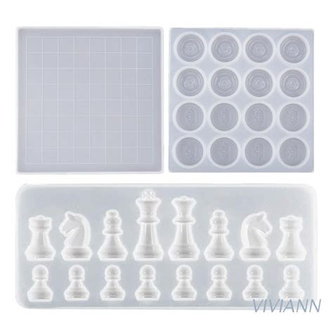 Vivia Chess Kit Molde De Silicona Internacional Piezas De Ajedrez