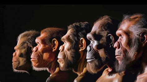 A Lineup Of Early Hominid Species From Left To Right Australopithecus