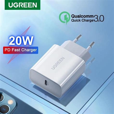 Kjøp UGREEN PD Charger 20W QC4 0 QC3 0 USB Type C Fast Charger Quick