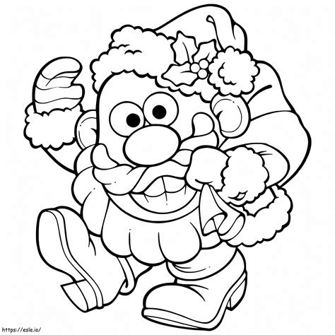 Mr Potato Head Santa Coloring Page