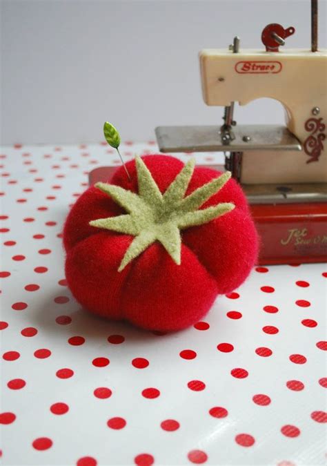 Items Similar To Cashmere Tomato Pincushion Large Size Made From A