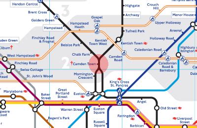 Camden Town station map - London Underground Tube