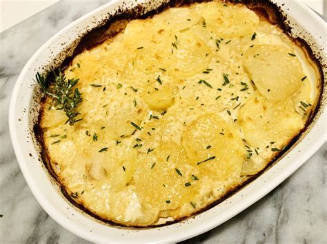 Cheesy Scalloped Sweet Potatoes With Rosemary Cream Recipe Live