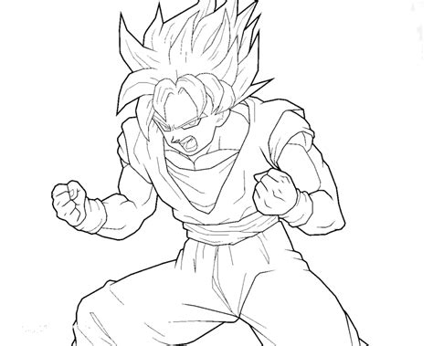 Goku Super Saiyan 1 Coloring Pages Download Super Coloring Pages Porn