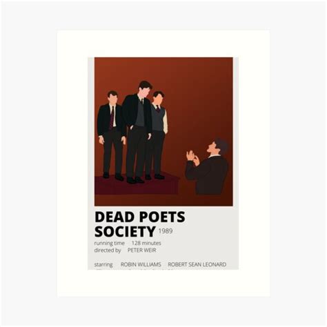 Dead Poets Society Print Wall Art Movie Art Physical Print Art