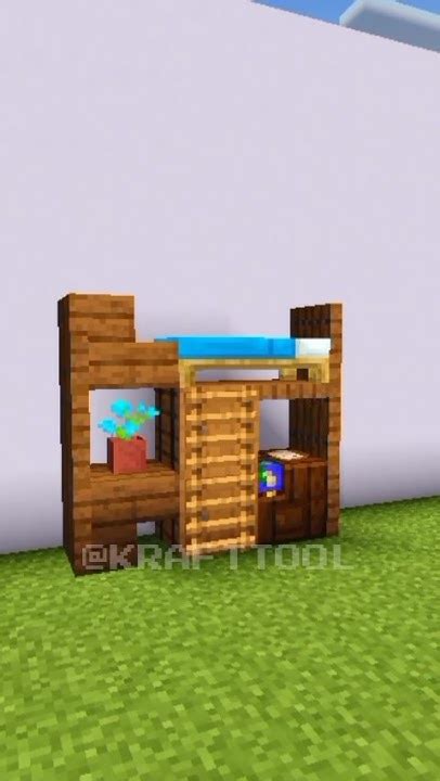 Minecraft Bunk Bed Build Hack And Design Shorts Youtube