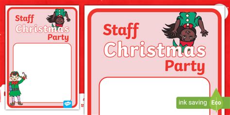 Christmas Poster Template - Staff Christmas Party Poster