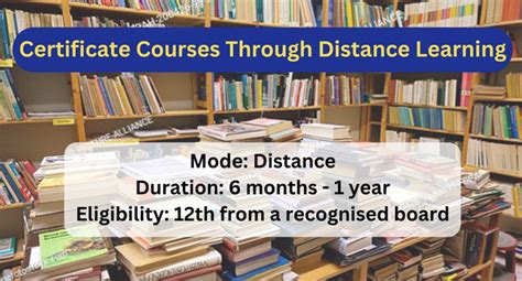 Certificate Courses Through Distance Learning Admission 2024 Apply