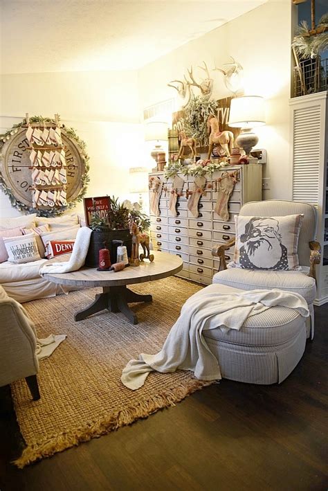 Cozy Cottage Christmas Living Room Liz Marie Blog