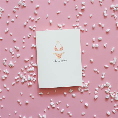 Polka Dot Bikini Greeting Card Etsy