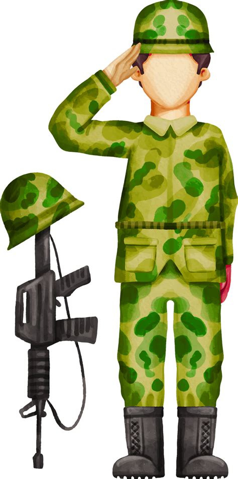 Indian Soldier Salute Clipart