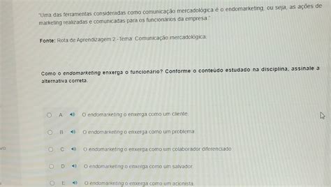 Resolvido Uma das ferramentas consideradas como comunicação