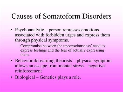 Ppt Somatoform Disorders Powerpoint Presentation Free Download Id 355565