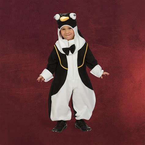 Fasching Pinguin Kostüm Overall Kinder Mütze Schnabel Gr 98 116 140