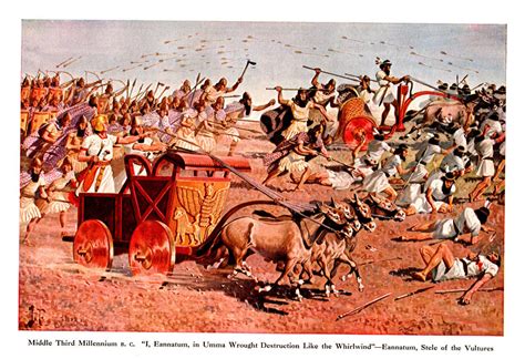 Ancient Mesopotamia Battle Between Eannatum King Of Lagash And City