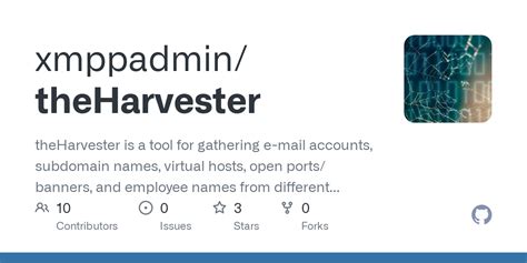 GitHub Xmppadmin TheHarvester TheHarvester Is A Tool For Gathering E