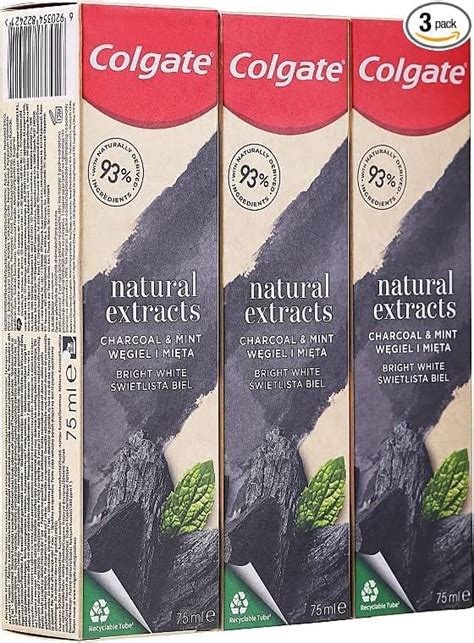 Dentifrice Aux Extraits Naturels De Charbon De Bois Colgate Effet