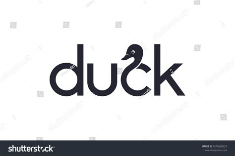 Creative Duck Logo Design Concept On Stock Vector Royalty Free