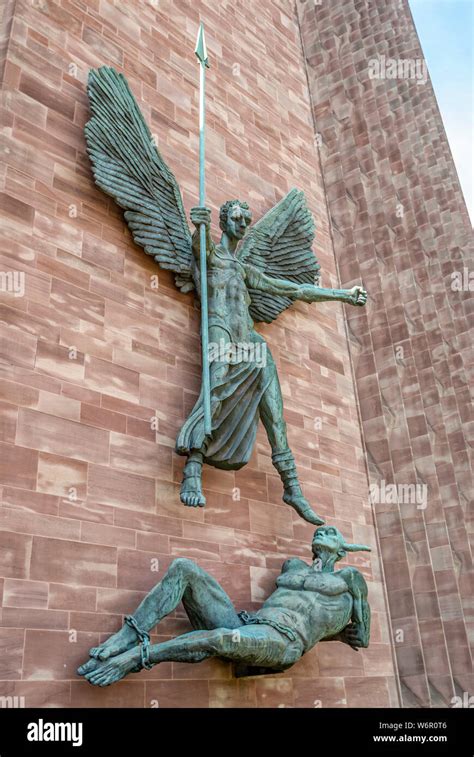 Sir Jacob Epsteins Sculpture St Michael S Victory Over The Devil At