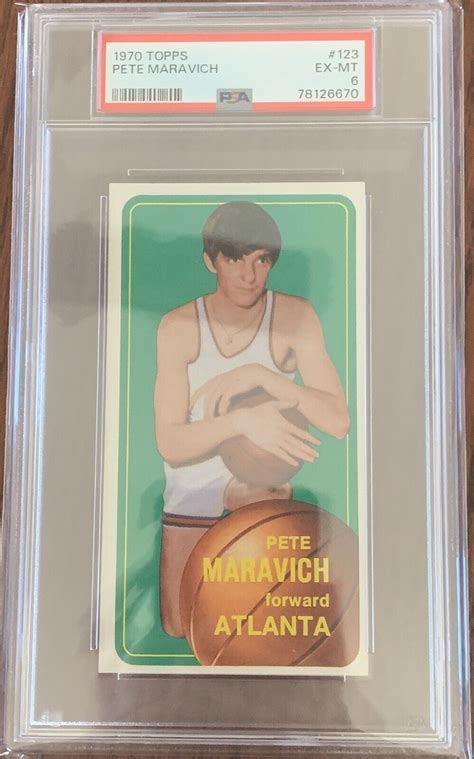 Topps Rc Pete Maravich Rookie Card Psa Hawks Ebay