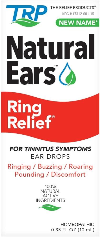 The Relief Products Ring Relief Ear Drops Formula 0 33 Fl Oz Natural Active