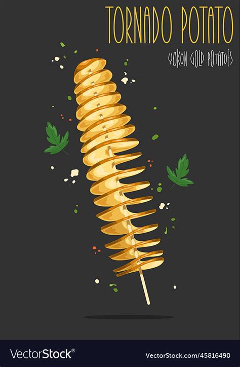 Tornado Potato Royalty Free Vector Image Vectorstock