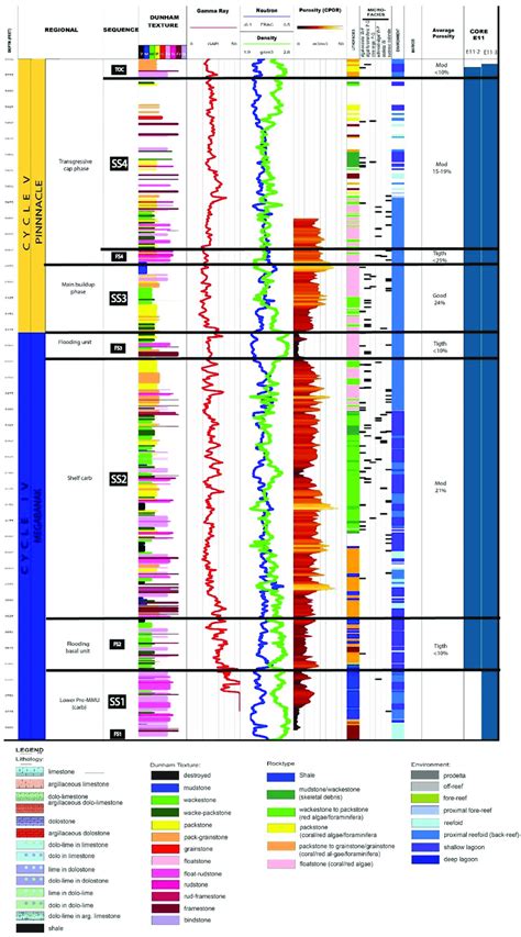 Composite Well Logs Of E The Logs Are Digitized And Visualized