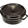 STAUB Gusseisen Bräter Cocotte Rund Flach 26 cm 4 L Aromaregen